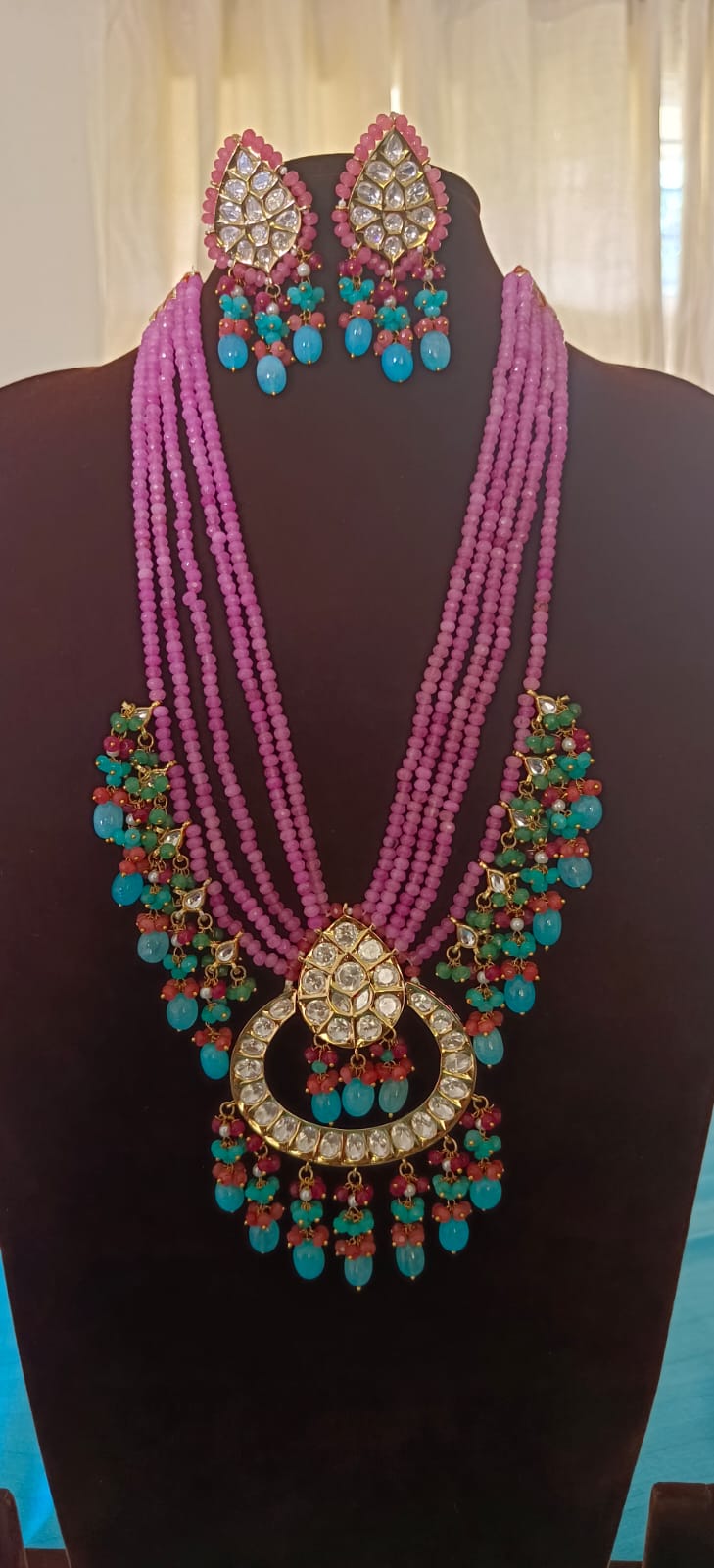 Tyani kundan long neckpiece