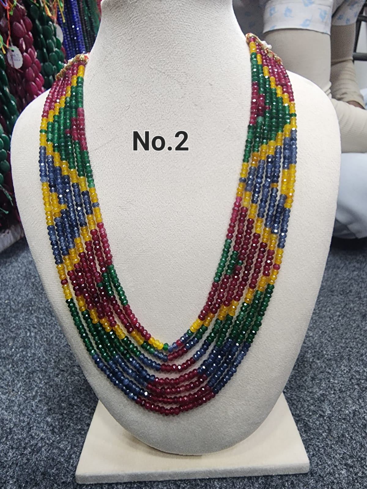 Semi precious onyx beads string