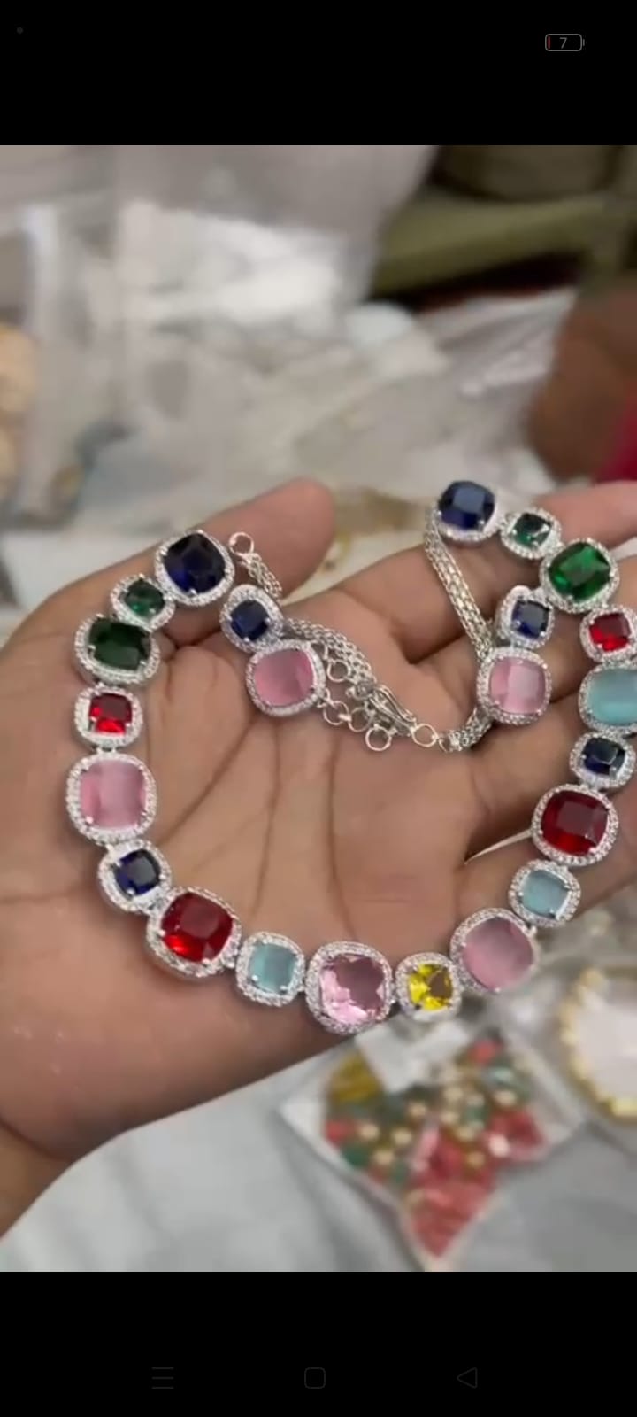 American diamond with mosonite stones