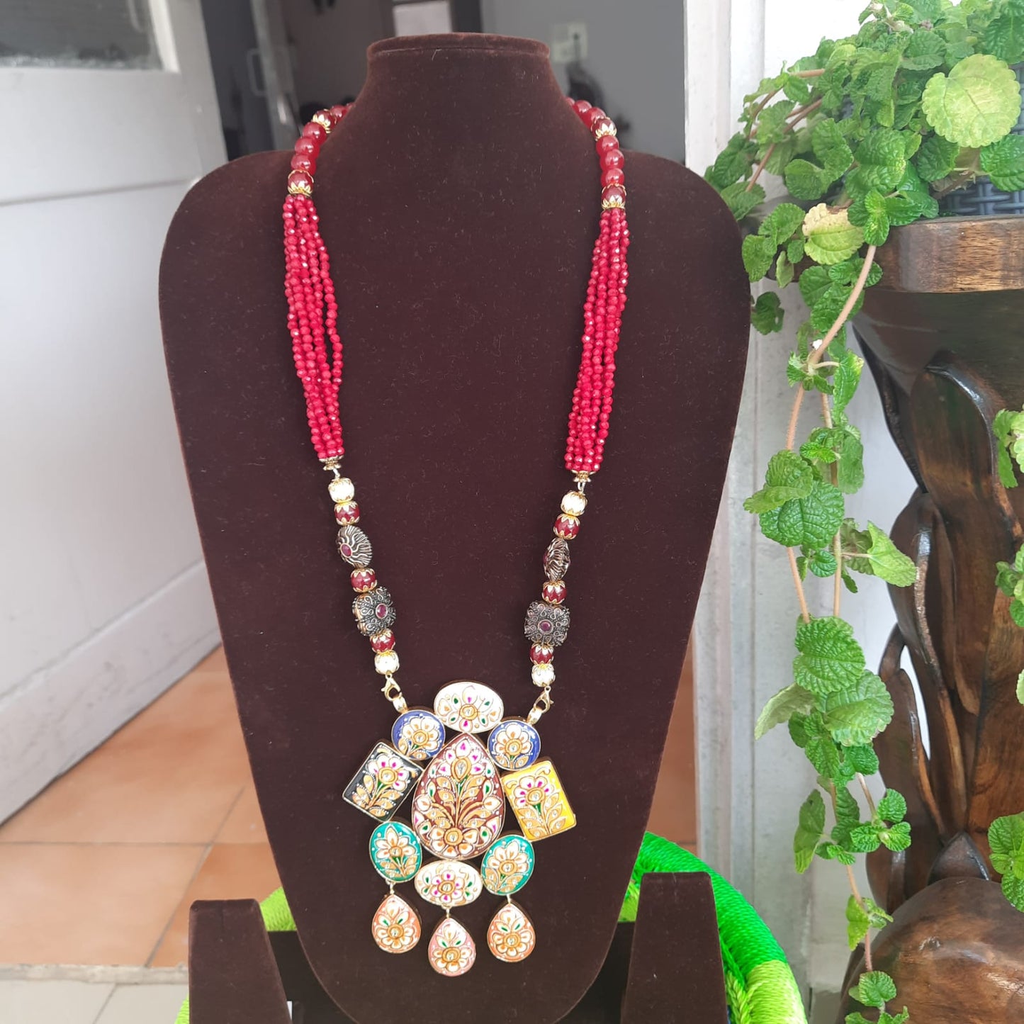 Tanjore handpainted neckpieces