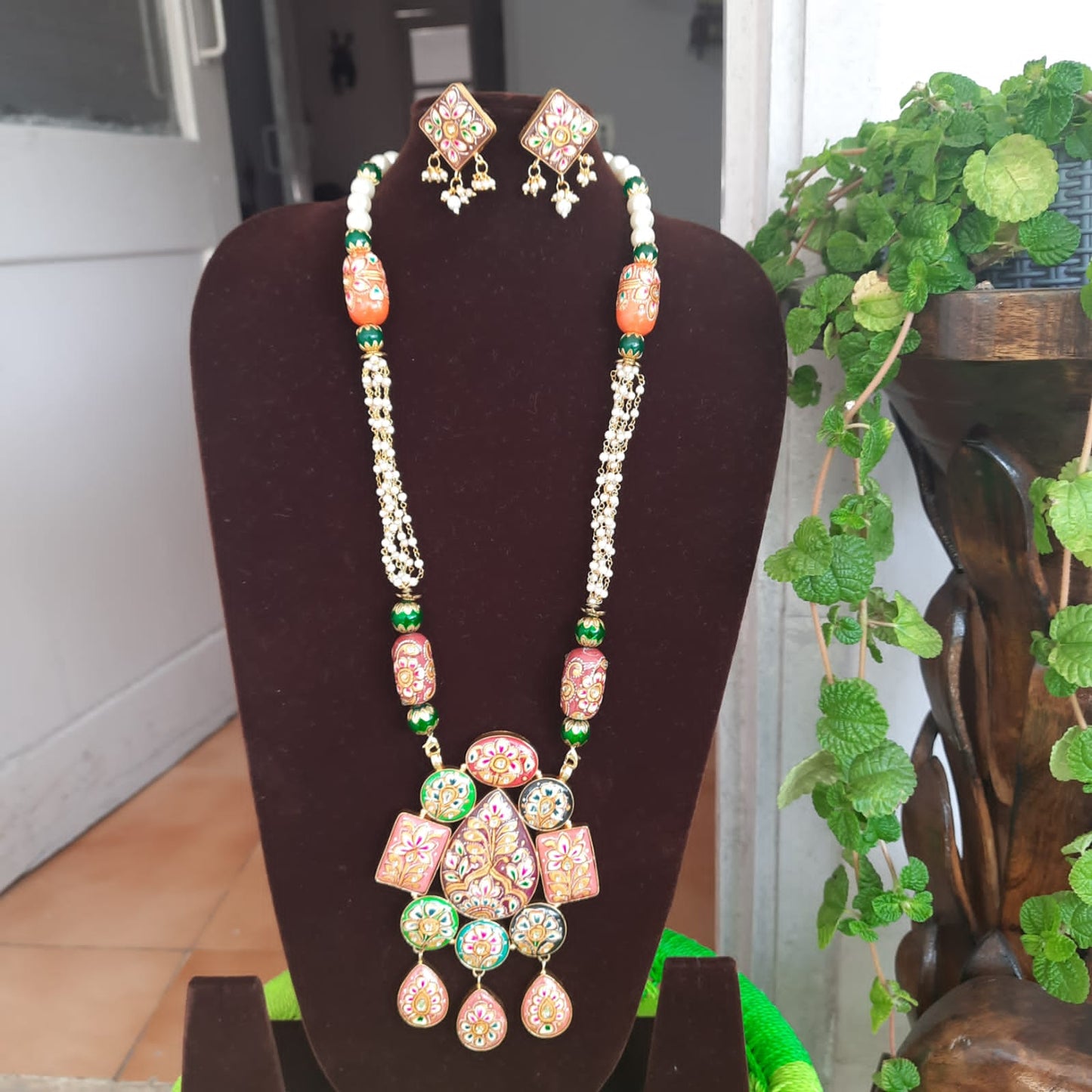 Tanjore handpainted neckpieces