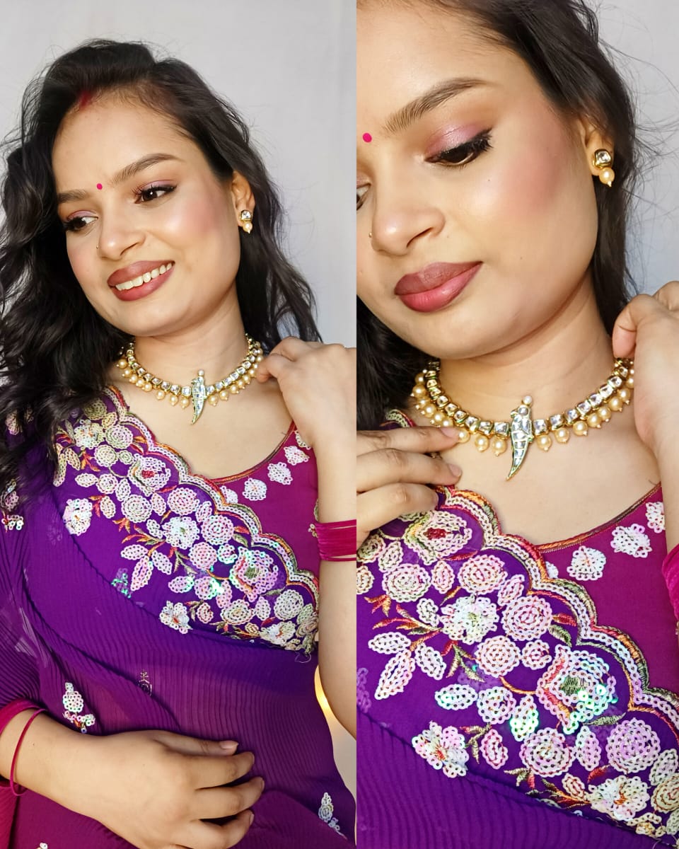 Kundan pearl bird neckpiece