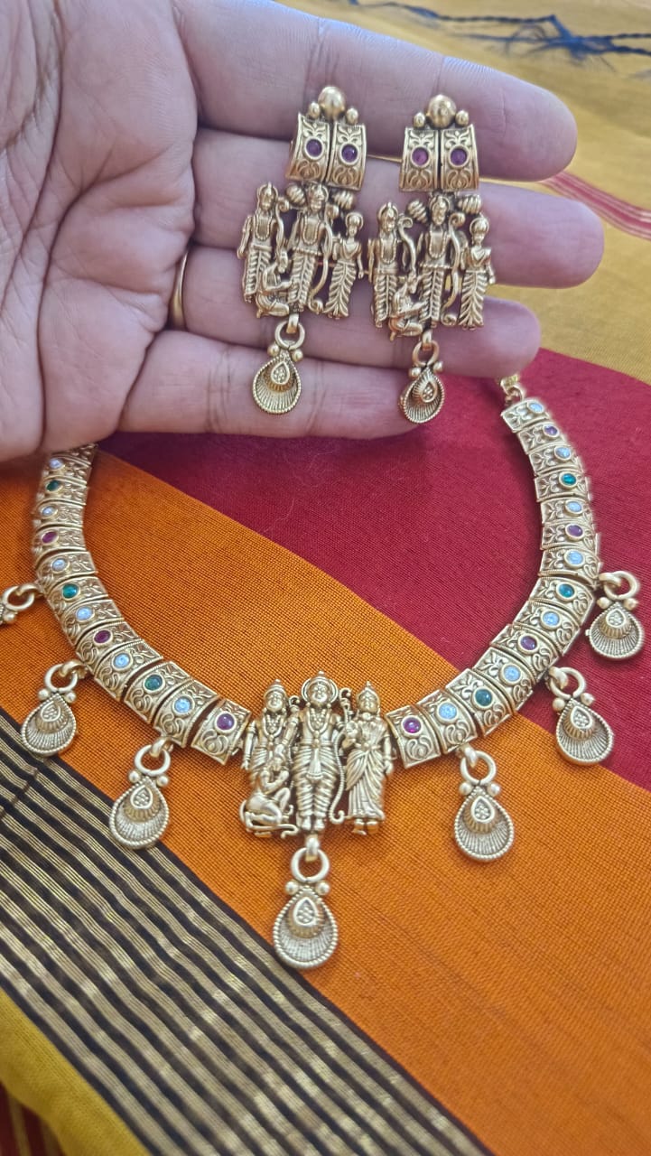 Temple Ram darbar neckpiece