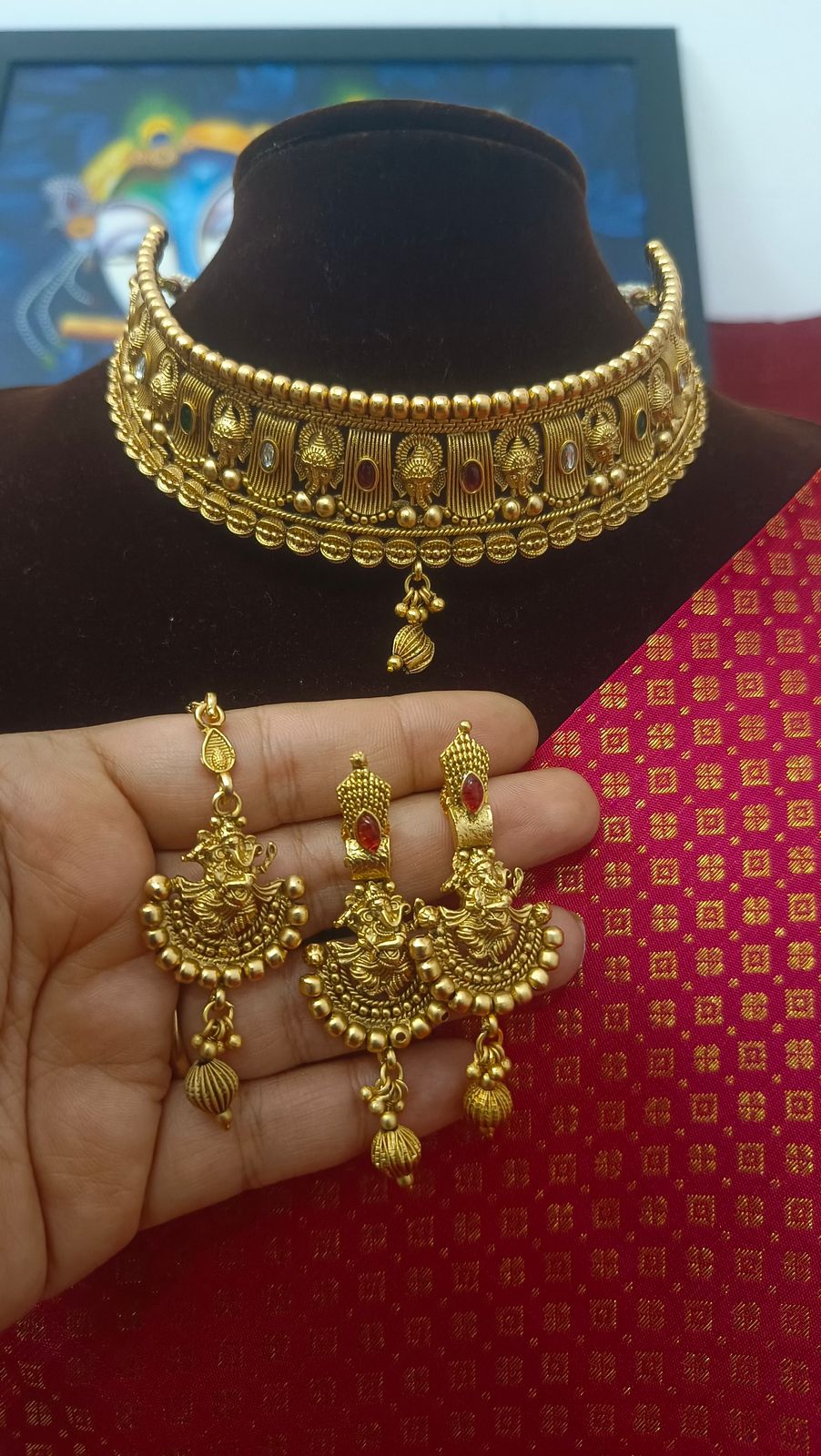 Ganesha choker temple neckpiece
