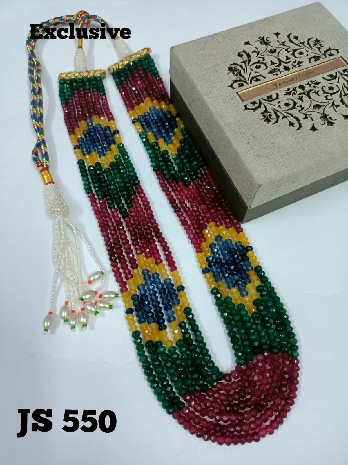 Semi precious onyx beads string