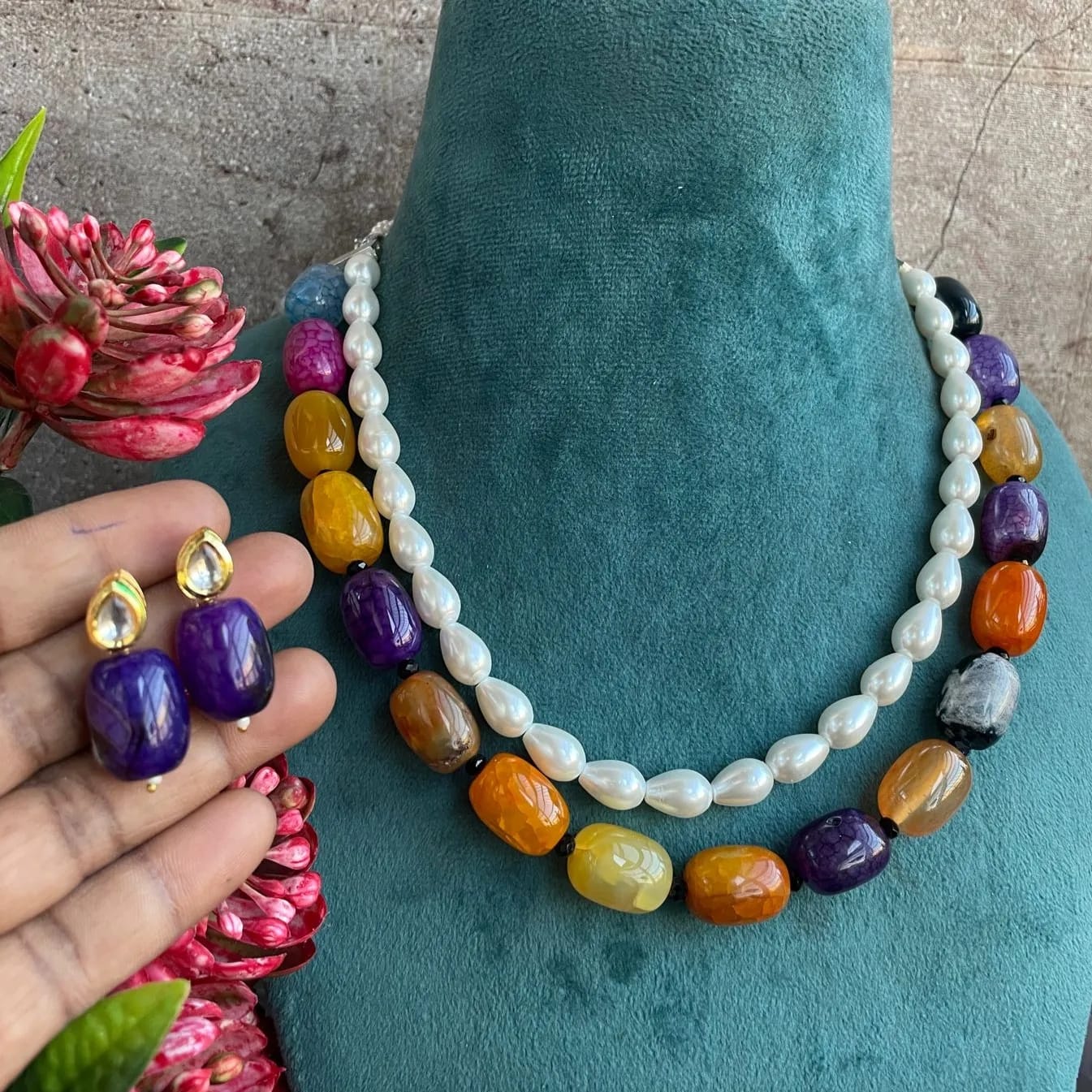 Semi precious beads mala