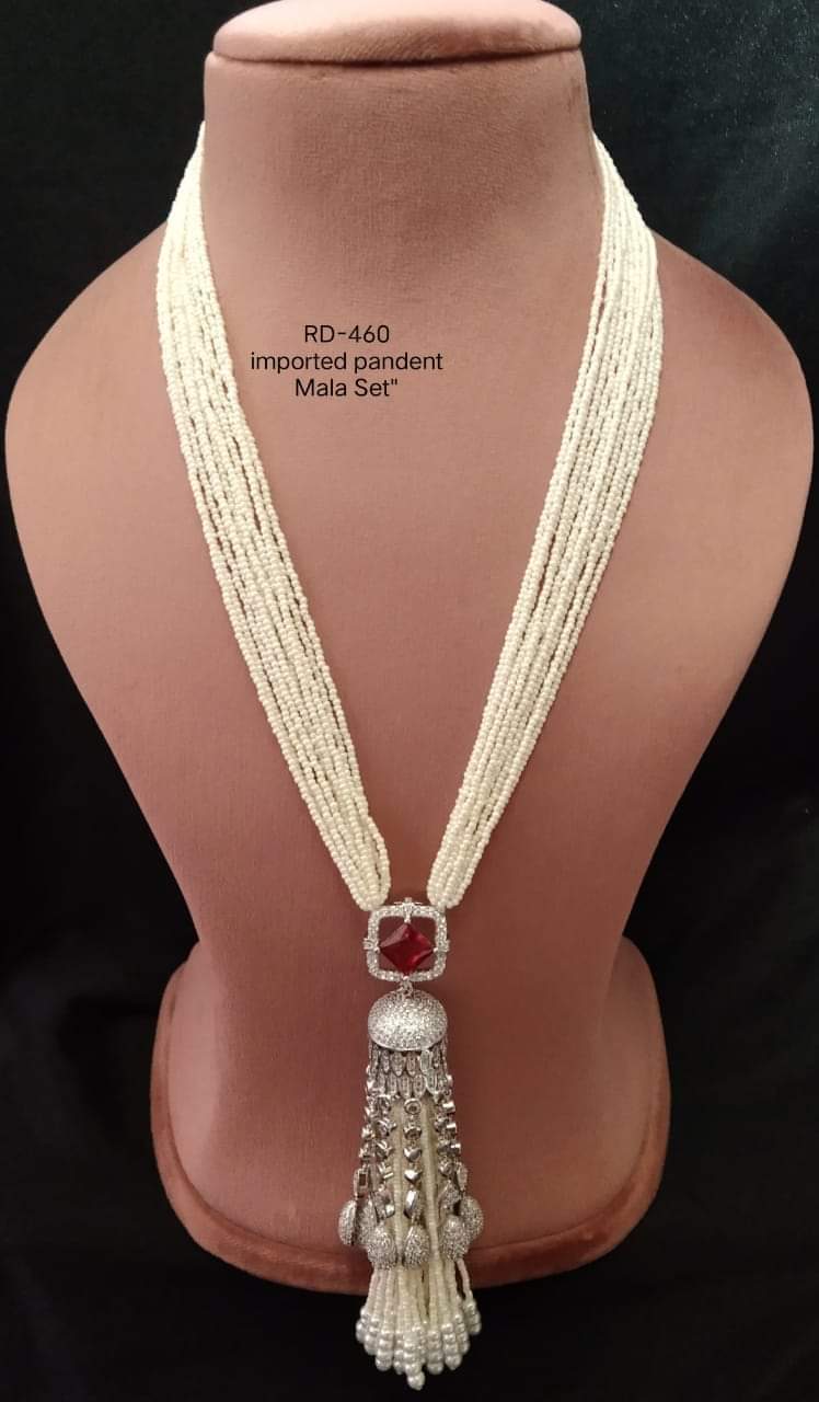 American diamond pendent mala