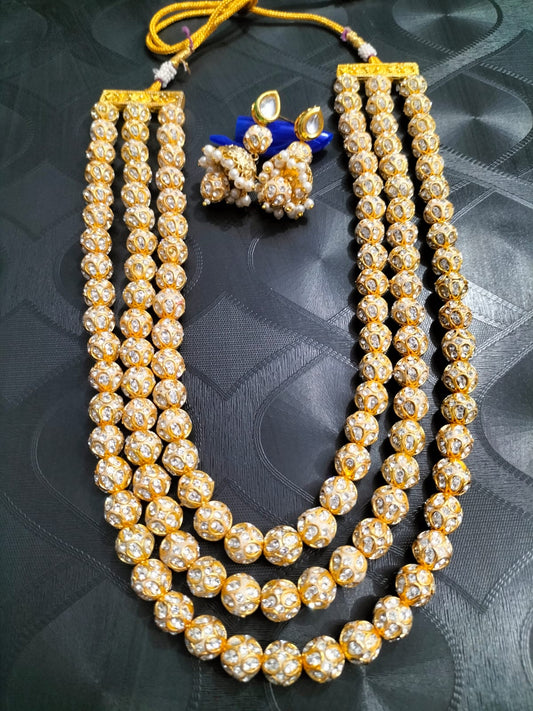 Meenakari 3 layer mala