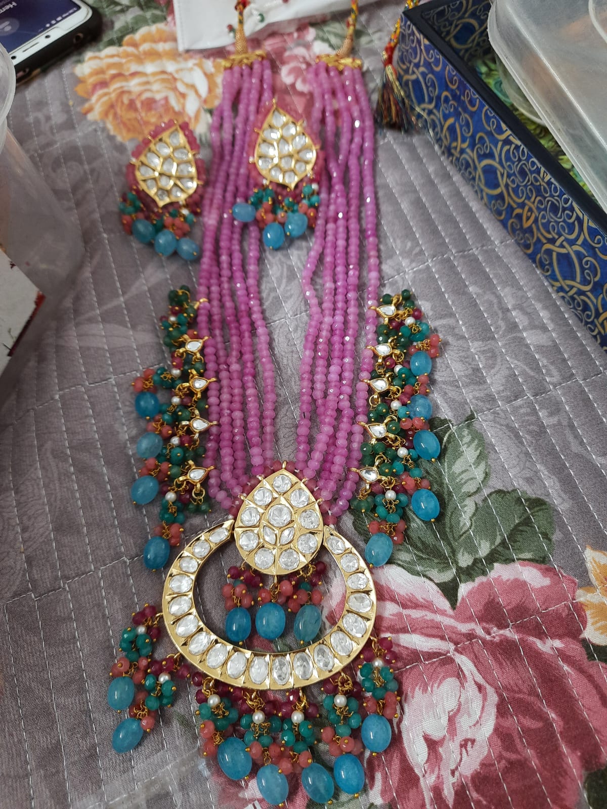 Tyani kundan long neckpiece