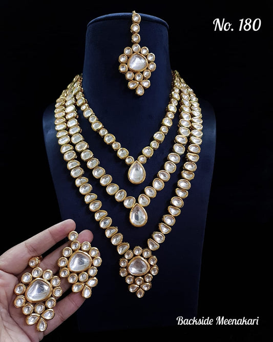 Kundan maangtika set