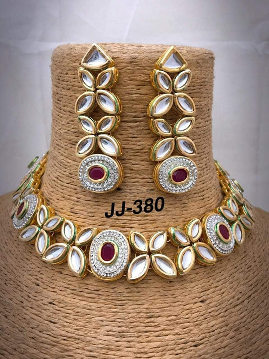 Kundan Ruby Neckline