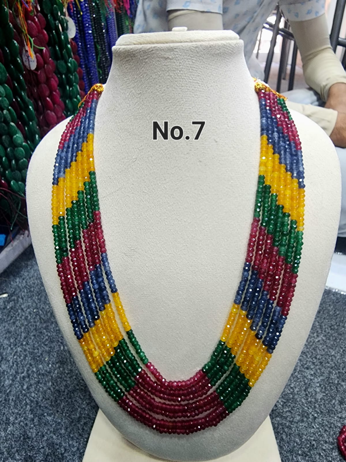Semi precious onyx beads string