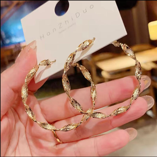 Golden  hoop earrings