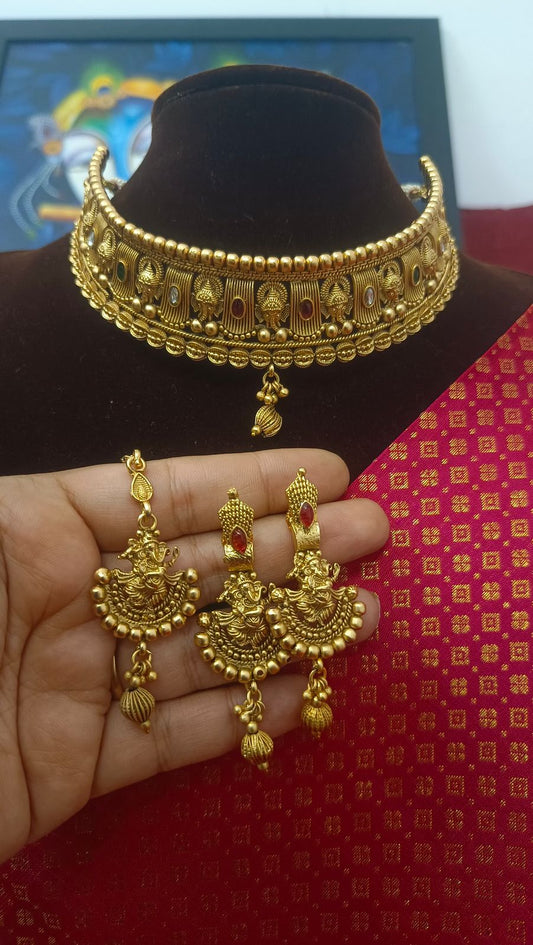 Ganesha choker temple neckpiece