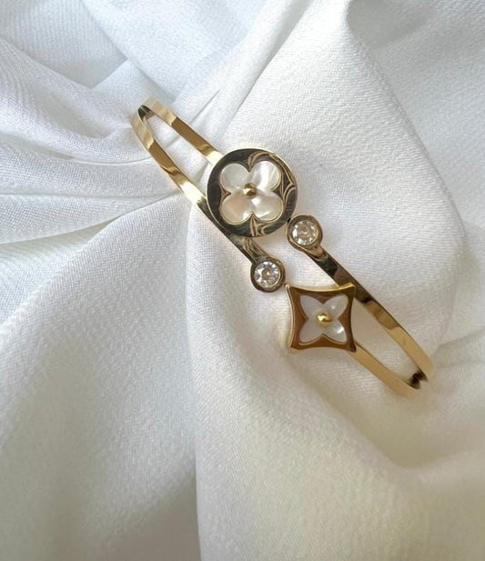 White  stone studded bracelet